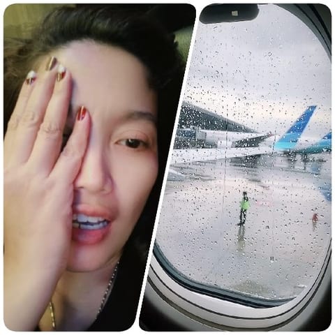Surprised Expression and Rainy Tarmac