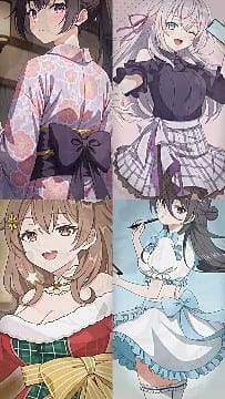 Anime Characters in Various Outfits