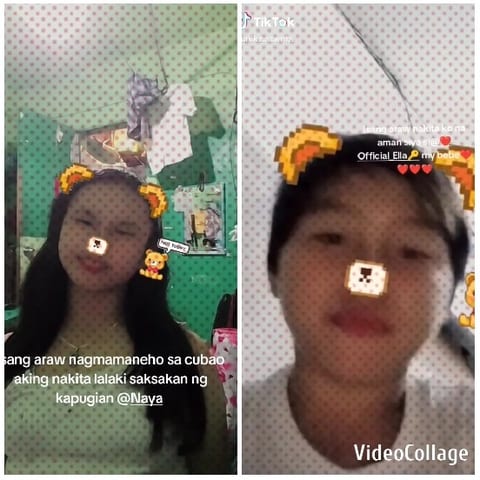 People with Bear Filters Indoors