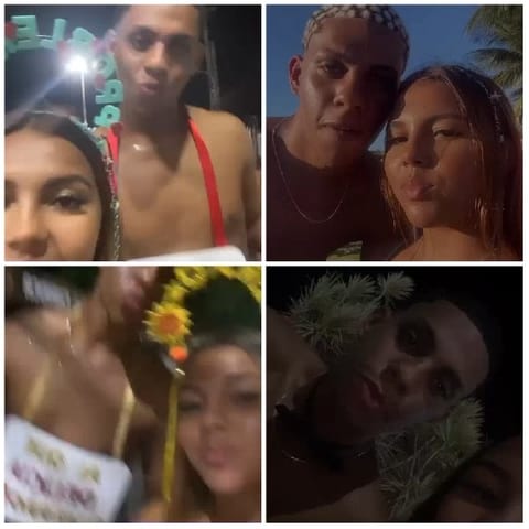 Festive Couples with Headbands