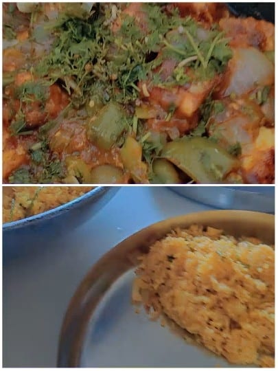 Mixed Vegetables and Rice Serving