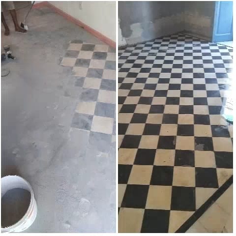 Before and After Floor Renovation
