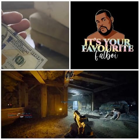 Cash, Logo, and Video Game Scene