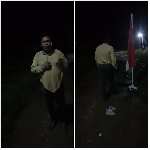 Man Walking in Dimly Lit Area