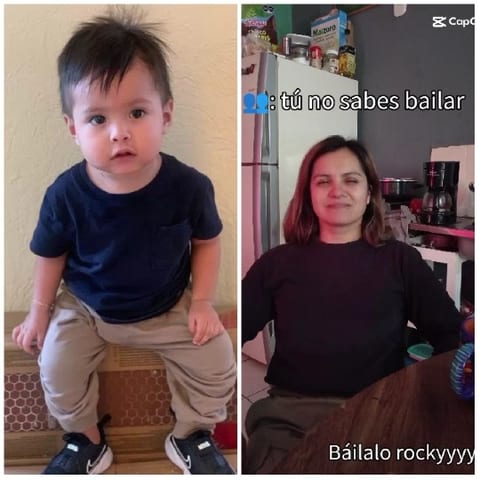Child and Adult in Kitchen