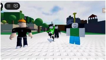 Blocky Video Game Character Scene