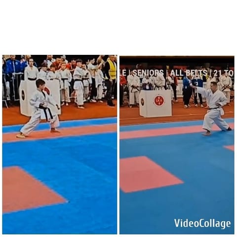 Martial Arts Event with Competitors