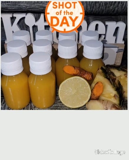 Bottles of Yellow Liquid and Ingredients