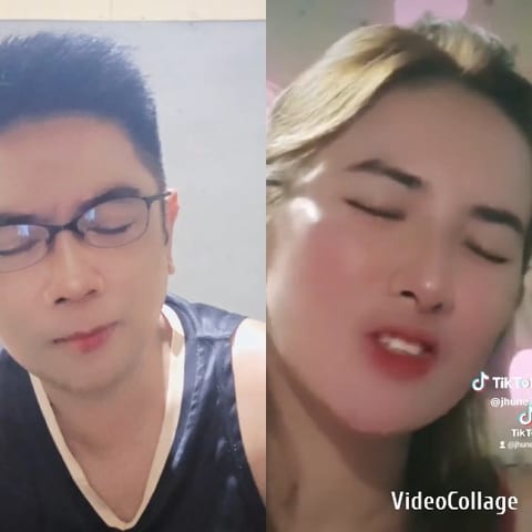Calm Man and Woman Singing Together