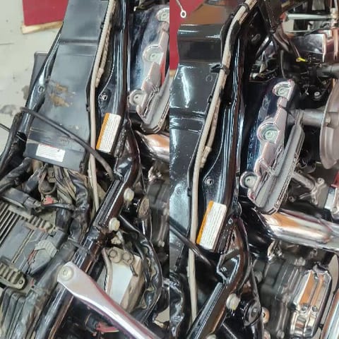 Machinery Parts in Workshop Background