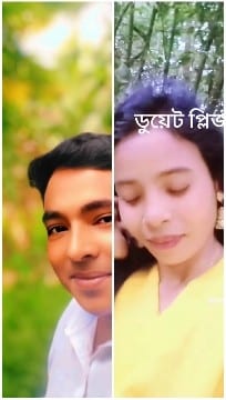 Smiling Man and Woman in Nature
