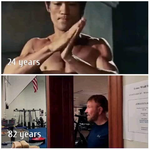 Martial Arts Gesture and Gym Setting