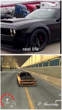 Real Life Sports Car and Game Screenshot