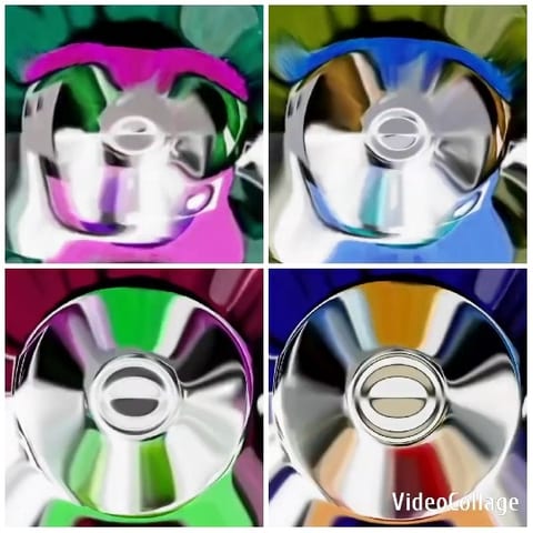 Abstract Distorted Colorful Reflections