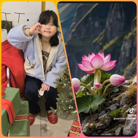 Child Surrounded by Green Gifts