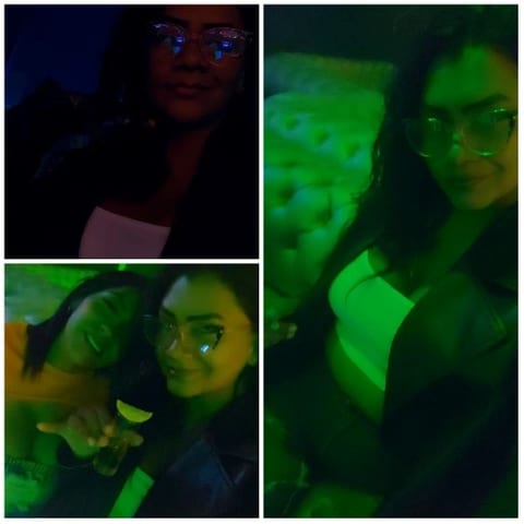 Two Friends Enjoying Night Out