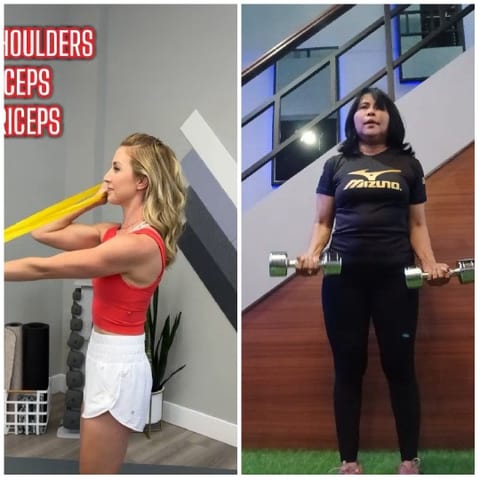 Resistance Band and Dumbbell Exercises