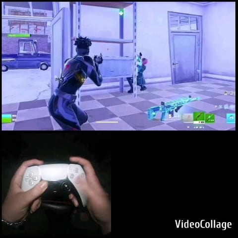 Video Game Scene with Controller