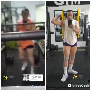 Gym Selfie and Workout Blurs