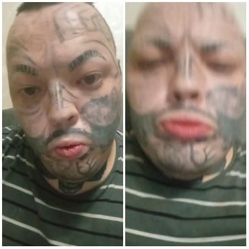 Facial Tattoos with Different Expressions