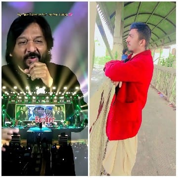 Man Singing on Stage and Outdoors
