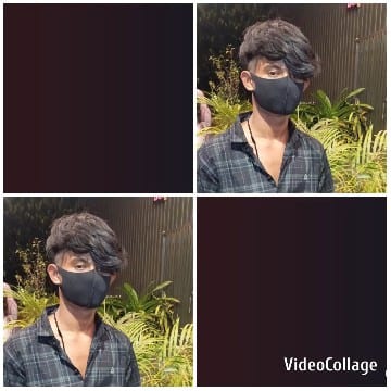 Masked Individual Among Plants