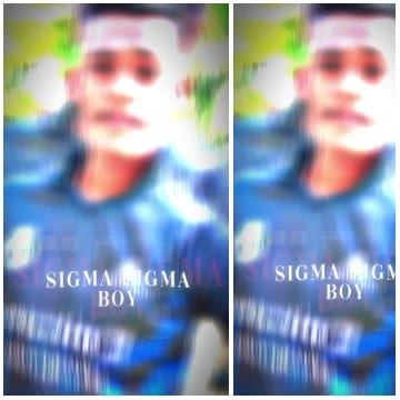 Blurred Figure with Sigma Text