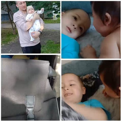 Adult with Baby and Children Playing