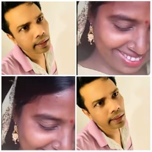 Man and Woman Making Expressions