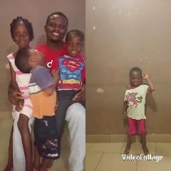 Smiling Family and Cheerful Child