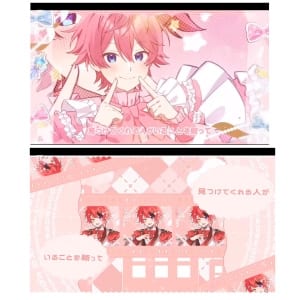 Colorful Anime Character with Hearts