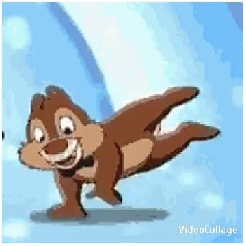 Playful Chipmunk Character on Blue