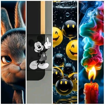 Cartoon Characters and Colorful Smoke