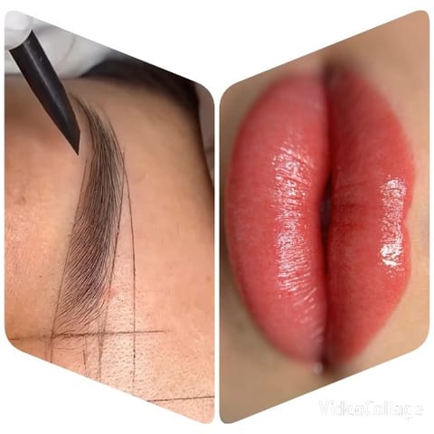 Eyebrow Shaping and Lip Close-Up