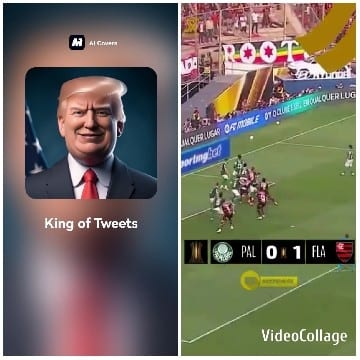 Stylized Person and Soccer Match Scene