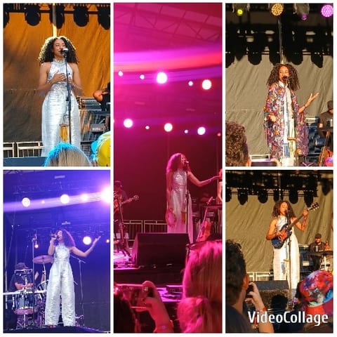 Woman Performing on Stage at Concert
