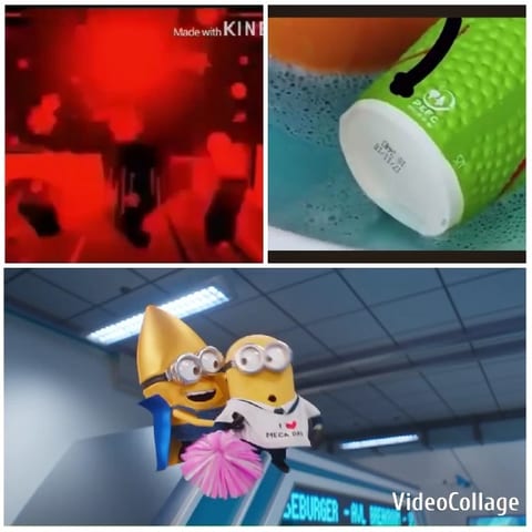 Abstract Red and Animated Characters