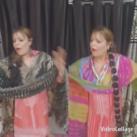 Dancing Woman in Colorful Outfit