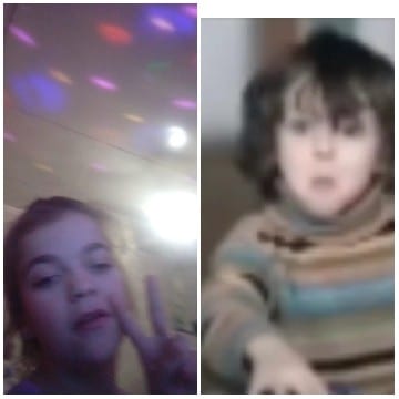 Peace Sign and Child Blurry