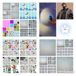 Colorful Grids and Cartoon Duck