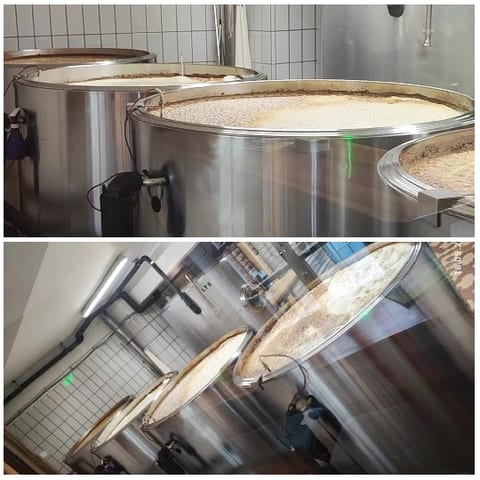 Brewing Setup with Large Steel Tanks