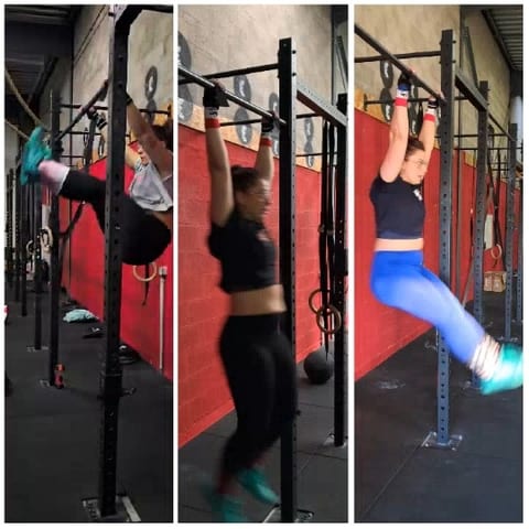 Kipping Pull-Ups in Gym