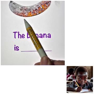 Pen and Child Writing Focus