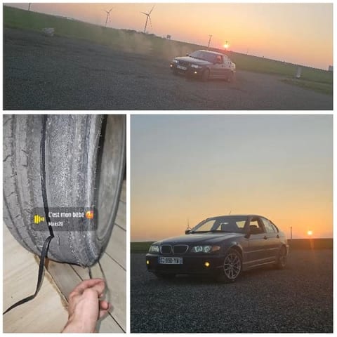 Car Drifting at Sunset