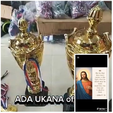 Gold Trophies with Religious Quote