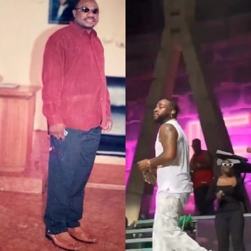 Man in Red and Stage Performance