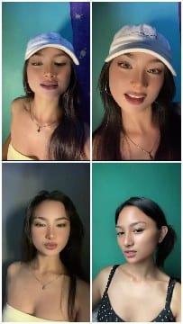 Woman Posing in Different Outfits