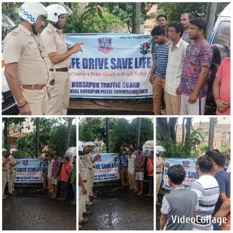 Police Officers Promoting Road Safety