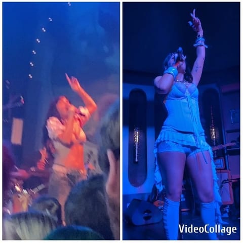 Concert Stage and Performer in Blue