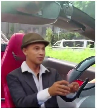 Driver in Car with Hat